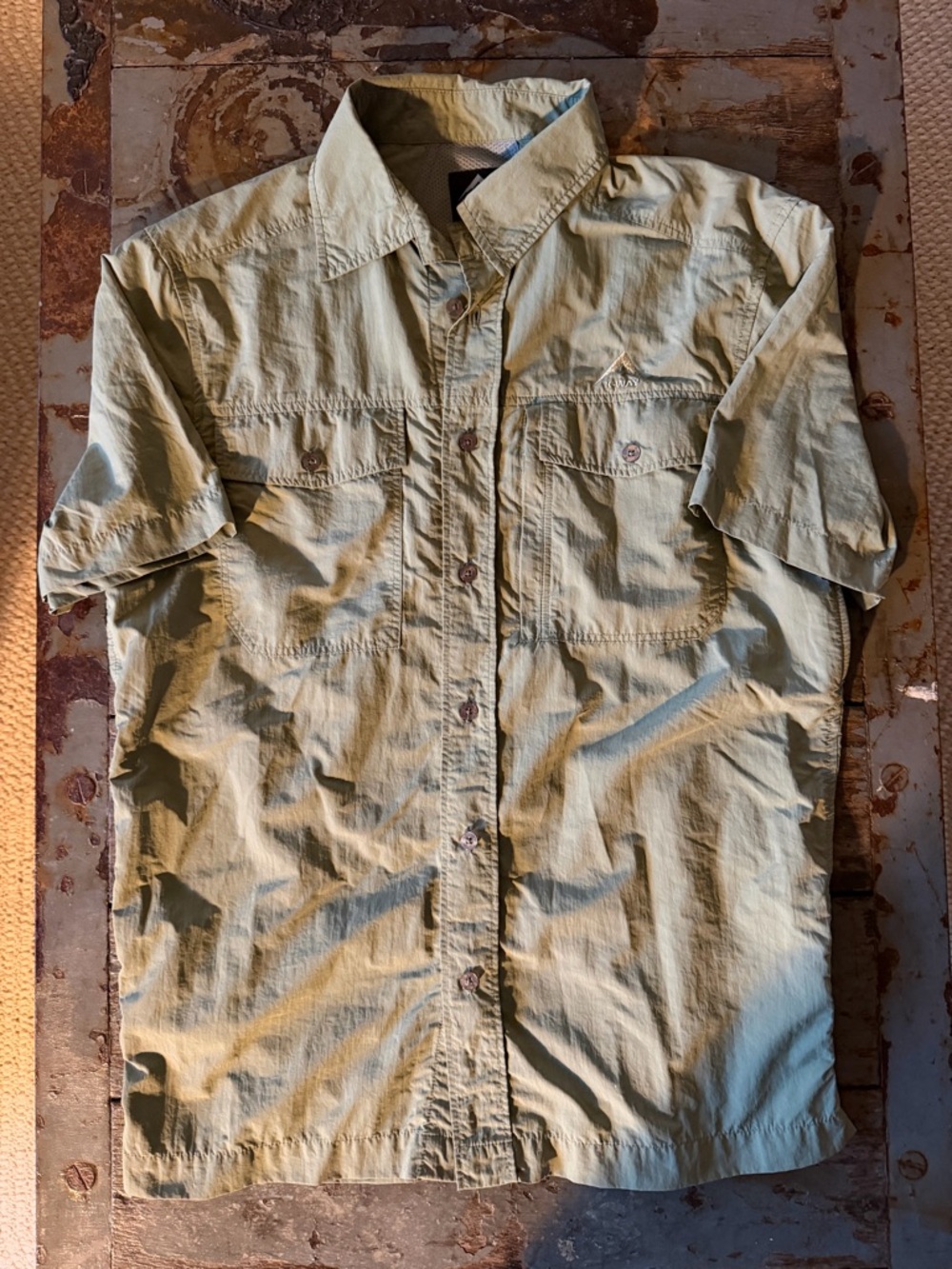K-Way Light Olive Short Sleeve Shirt